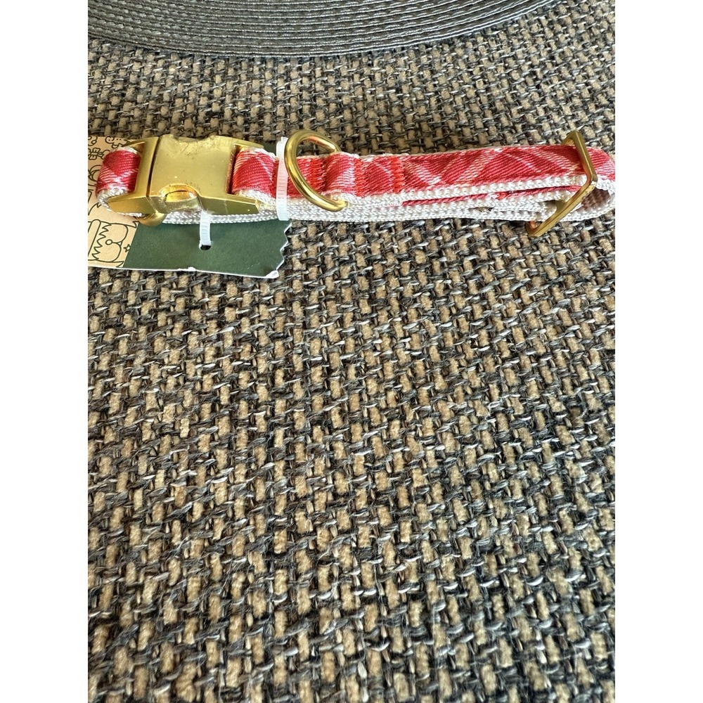 NEW Paw & Tail Red Plaid Dog Collar - XS/S - 10-14 Inches - Picture 4 of 6